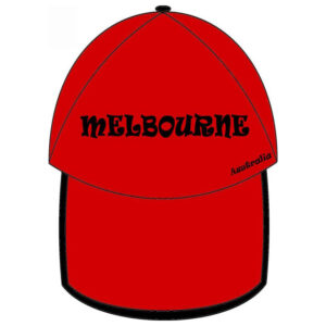 Red and Black Melbourne Cap