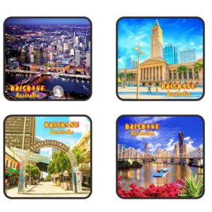 Coaster 4pc Metal Brisbane