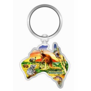 Keyring Carded Map Animal