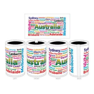 Australia Cities Stubbie Cooler