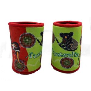 Green/Red Roo/Koala Stubbie Cooler