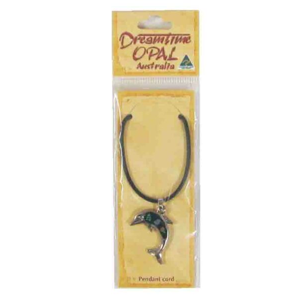 OPAL 131 Dreamtime Opal Pendant Cord Dolphin