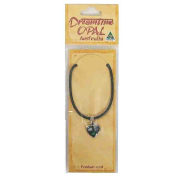 OPAL 133 Dreamtime Opal Pendant Cord Heart