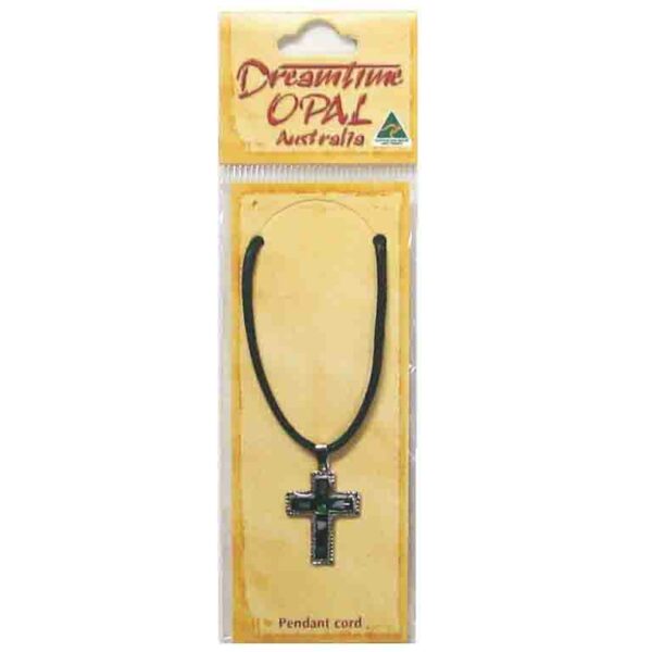 OPAL 136 Dreamtime Opal Pendant Cord Cross