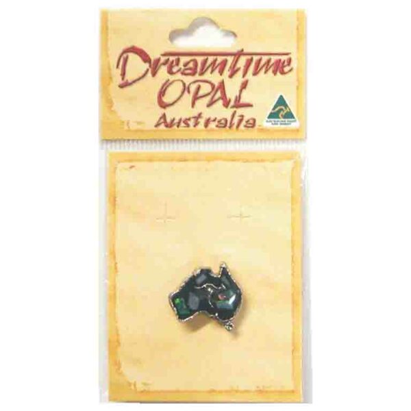 OPAL 172 Dreamtime Opal Brooch Map