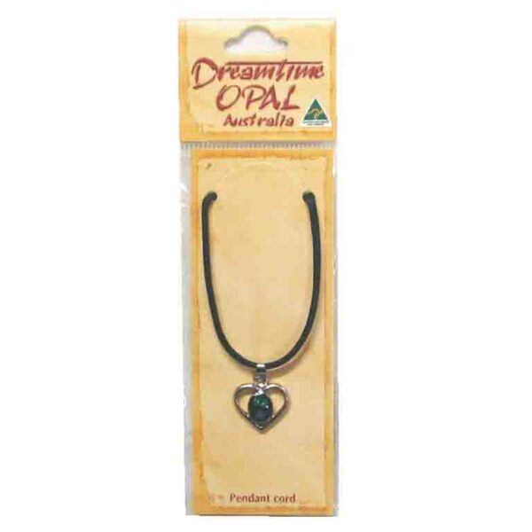 OPAl 137 Dreamtime Opal Pendant Cord Heart