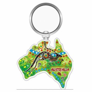 Keyring Carded Aboriginal Green