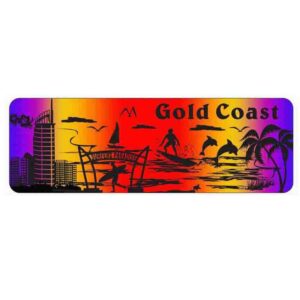 Magnet Aluminum Rectangle Gold Coast Orange