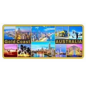 Magnet Aluminum Rectangle Gold Coast Mixed