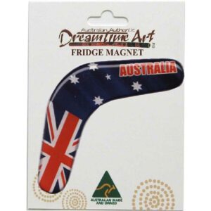 Boomerang Australia Flag Australian Made Resin Magnet
