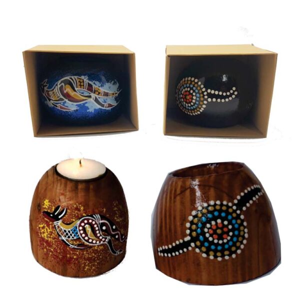 CANDW 02 Boxed Candle Wooden Oval