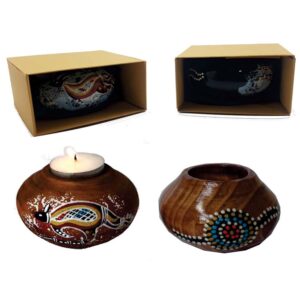 Candle Wooden Tealight Curved