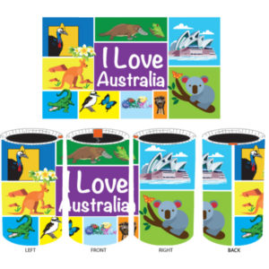 I Love Australia Stubbie Cooler