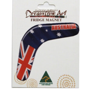 Boomerang Australia Flag Australian Made Resin Magnet