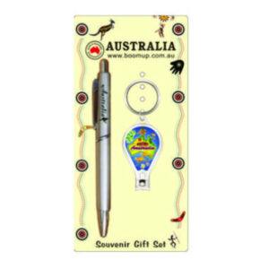 Boxed Pen and Keyring Set Native Map