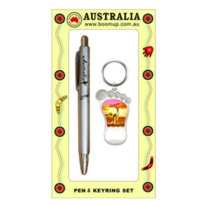 Hangsell Pen and Keyring Set Foot/Roo