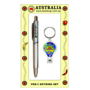 Hangsell Pen and Keyring Set Native Map