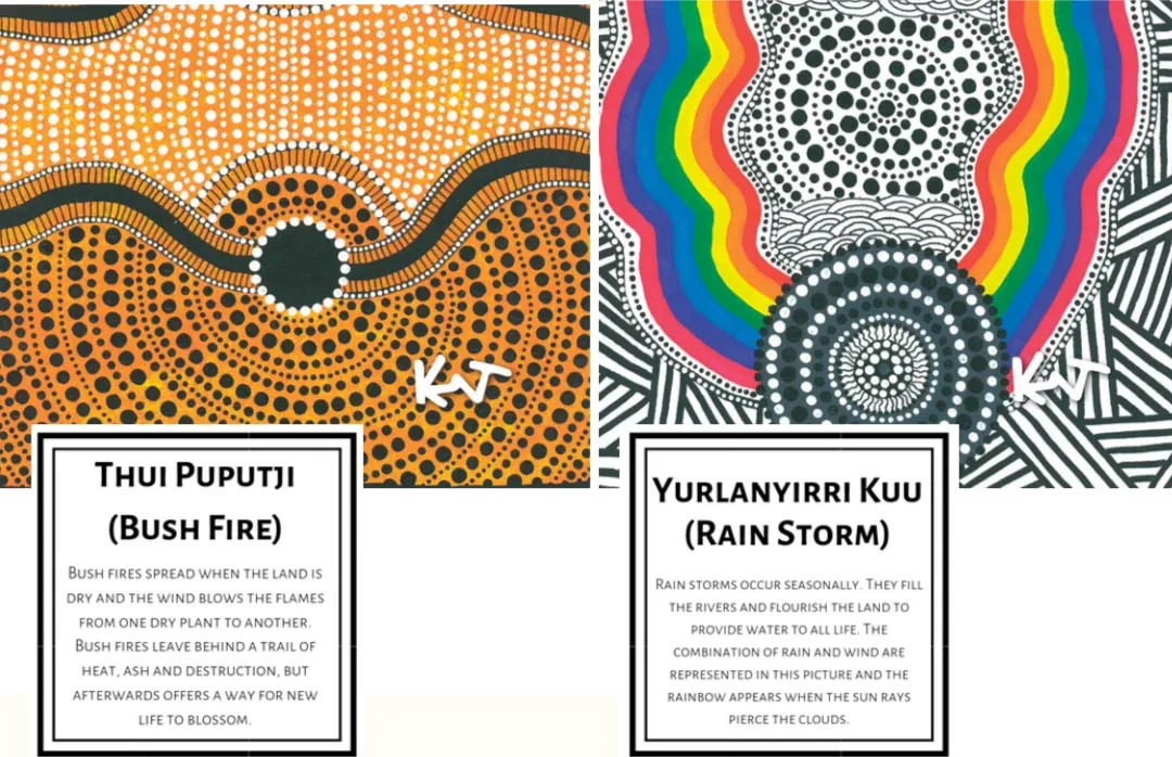 Mirii Dreaming Series 3 brushfire & rainstorm