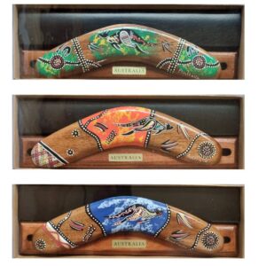Boxed Hand Painted 10 Inch Boomerang