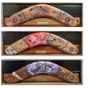 Boxed Hand Painted 12 Inch Boomerang