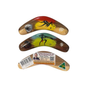 Hand Painted Arthur Conlon 6 Inch Boomerang