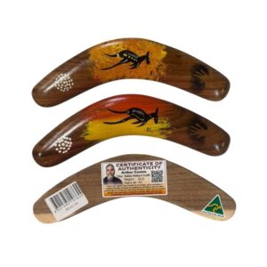 Hand Painted Arthur Conlon 8 Inch Boomerang