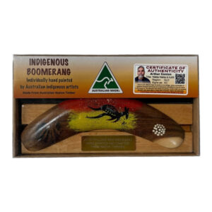 Boxed 8 Inch Arthur Conlon Boomerang with Stand