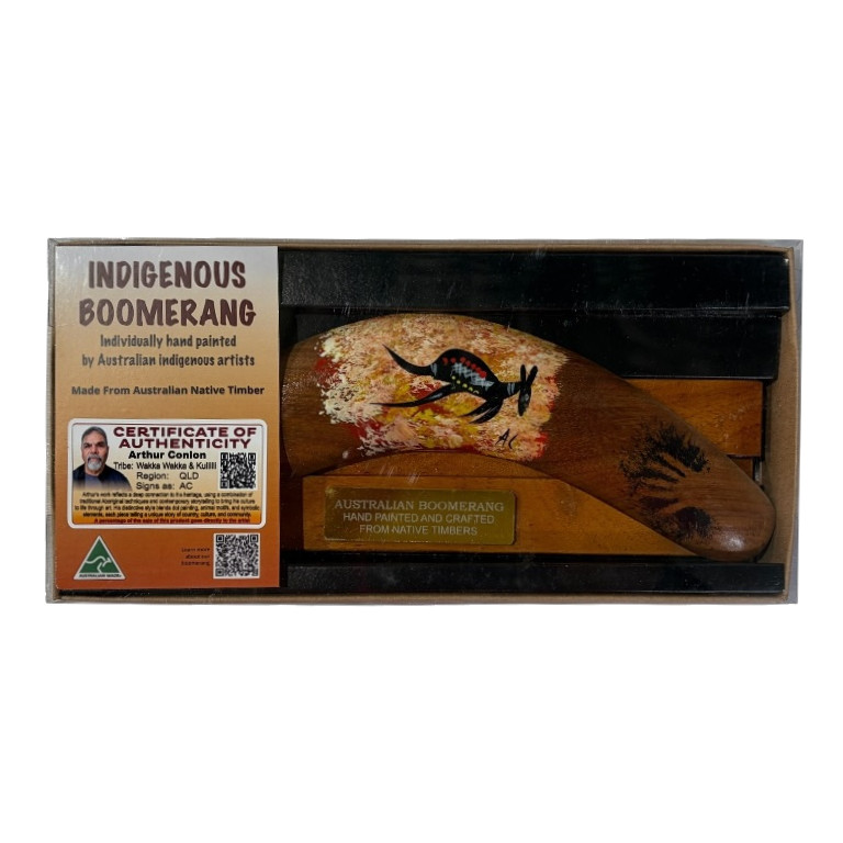 Boxed 10 Inch Arthur Conlon Boomerang with Stand 4 Boxed 10 Inch Arthur Conlon Boomerang with Stand - Image 2