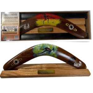 Boxed 14 Inch Arthur Conlon Boomerang with Stand