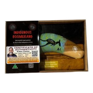 Boxed 6 Inch Arthur Conlon Boomerang with Stand