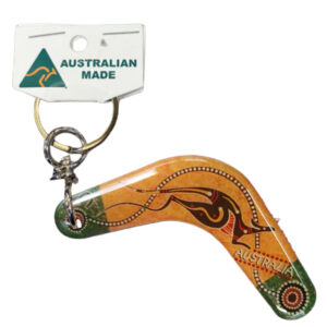 Boomerang Yellow Roo Australian Made Resin Magnetic Keyring