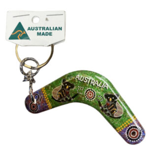 Boomerang Green Koalas Australian Made Resin Magnetic Keyring