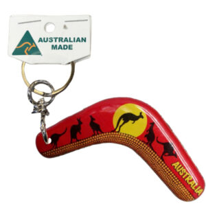 Boomerang Roo Sunset Australian Made Resin Magnetic Keyring