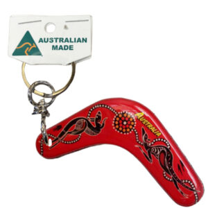Boomerang Red Roo Australian Made Resin Magnetic Keyring