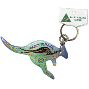 Kangaroo Blue Australian Made Resin Magnetic Keyring