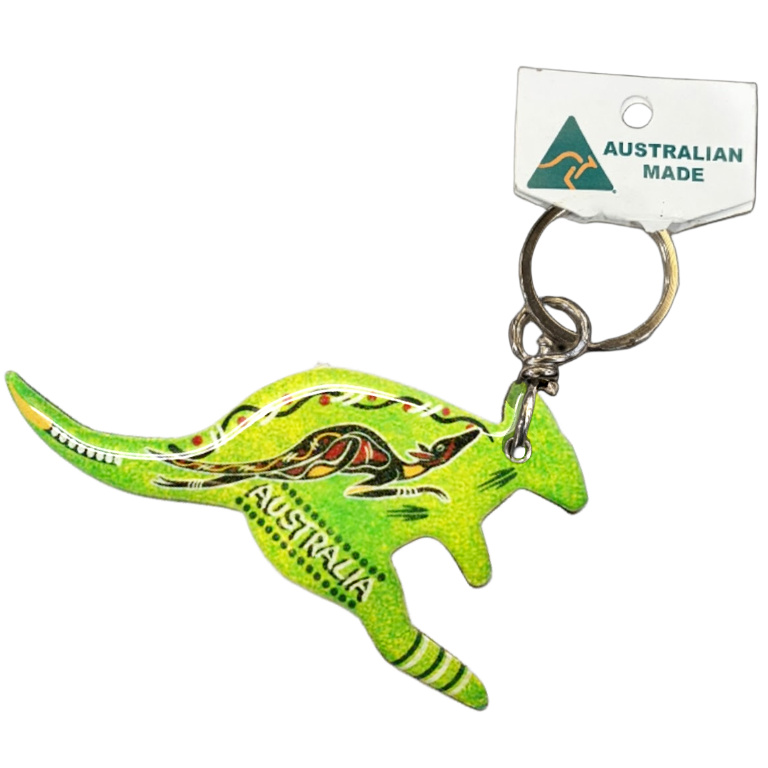Kangaroo Green Australian Made Resin Magnetic Keyring 3 Kangaroo Green Australian Made Resin Magnetic Keyring