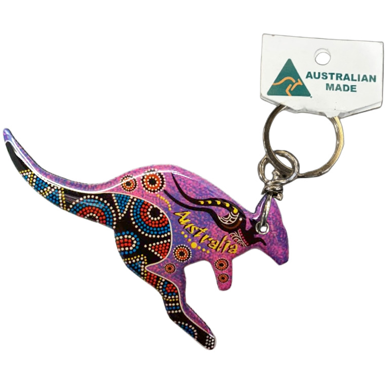 Kangaroo Purple Australian Made Resin Magnetic Keyring 2 KRKA03