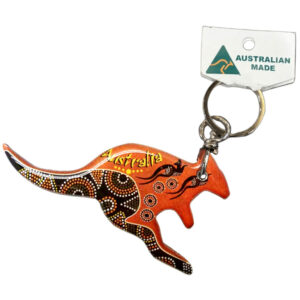 Kangaroo Brown Australian Made Resin Magnetic Keyring