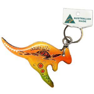 Kangaroo Yellow/Orange/Green Australian Made Resin Magnetic Keyring