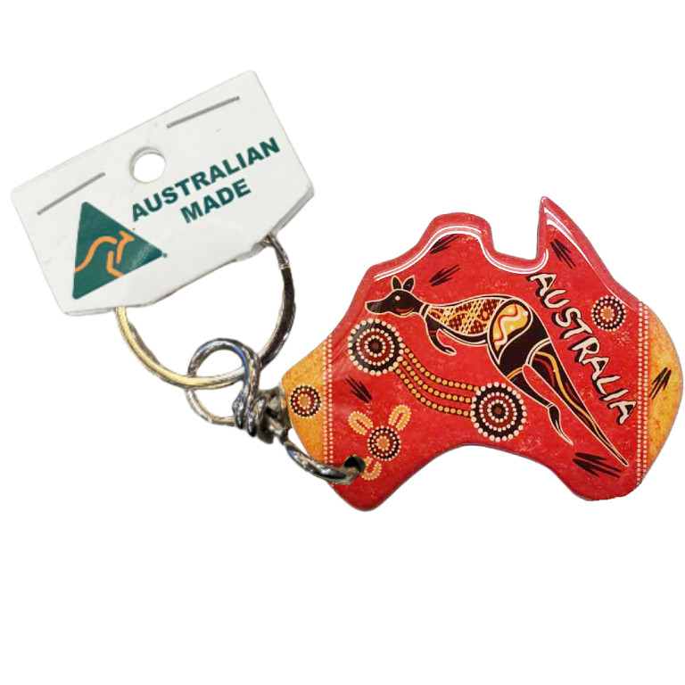 Australian Map Red Roo Australian Made Resin Magnetic Keyring 3 Australian Map Red Roo Australian Made Resin Magnetic Keyring