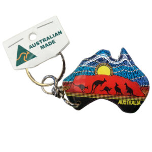Australian Map Ayres Rock Australian Made Resin Magnetic Keyring