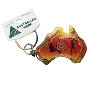 Australian Map Didge Hunter Australian Made Resin Magnetic Keyring