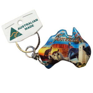 Australian Map State Scenery Australian Made Resin Magnetic Keyring