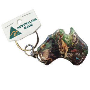 Australian Map Australia Animals Australian Made Resin Magnetic Keyring