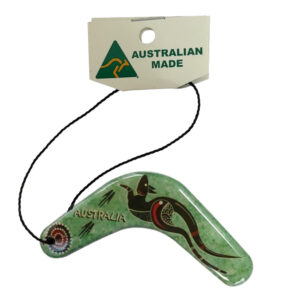 Boomerang Green Roo Australian Made Resin Christmas Ornament