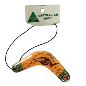 Boomerang Yellow Roo Australian Made Resin Christmas Ornament