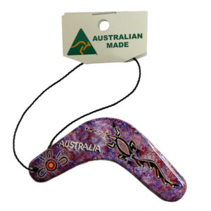 Boomerang Lilac Croc Australian Made Resin Christmas Ornament
