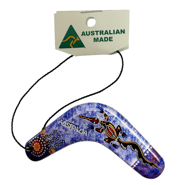 Boomerang Croc Blue Australian Made Resin Christmas Ornament 3 Boomerang Croc Blue Australian Made Resin Christmas Ornament