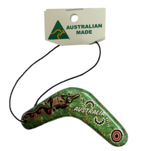Boomerang Green Croc Australian Made Resin Christmas Ornament