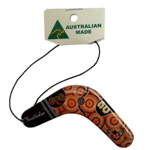 Boomerang Golden Dot Art Australian Made Resin Christmas Ornament